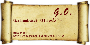 Galambosi Olivér névjegykártya